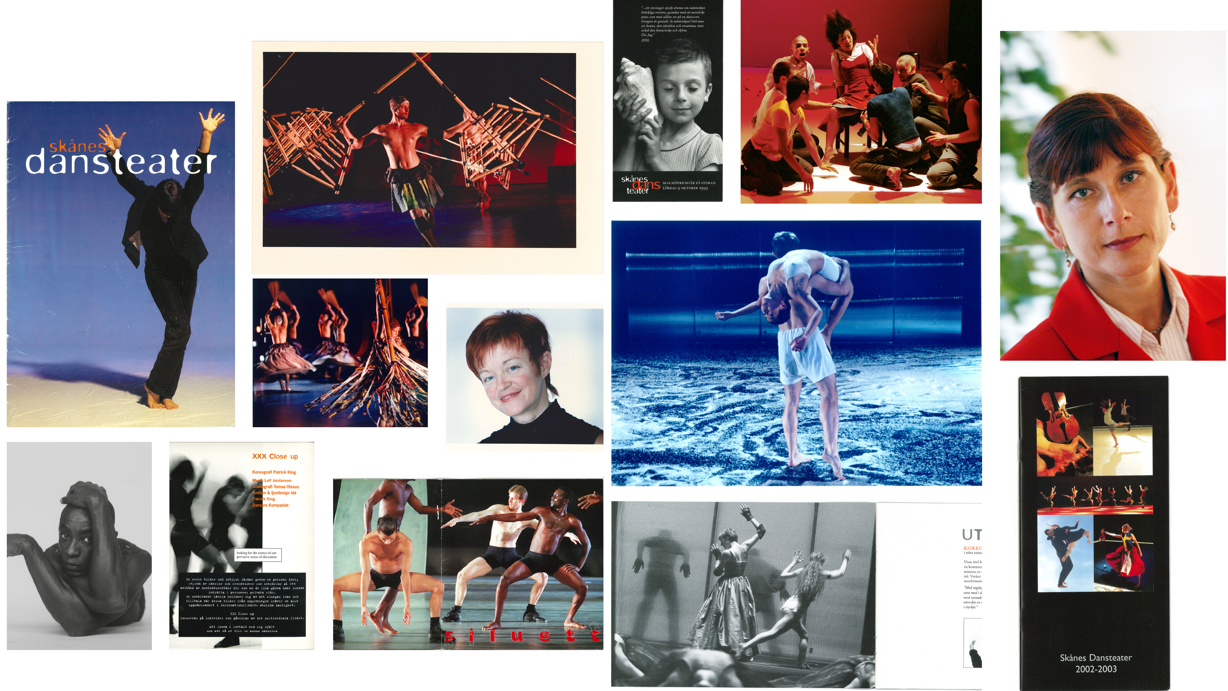 Collage from Skånes Dansteater's history.