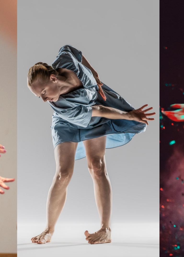 Dansarna Laura Cheseman, Anette Jellne och Jan Vesala dansar.